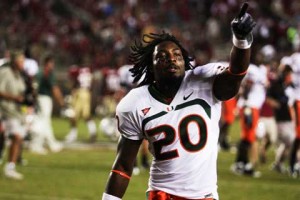 MAKING THE TRANSITION: Senior Damien Berry did not begin his career as a running back for the Miami Hurricanes. He was originally recruited in 2007 to play safety, but made the transition to his current position once his coaches recognized his potential. 